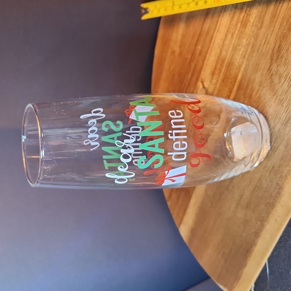 Santa I've Been Good 6 in tall Slim Glass - Picture 2 of 11